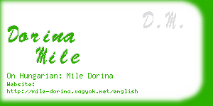 dorina mile business card